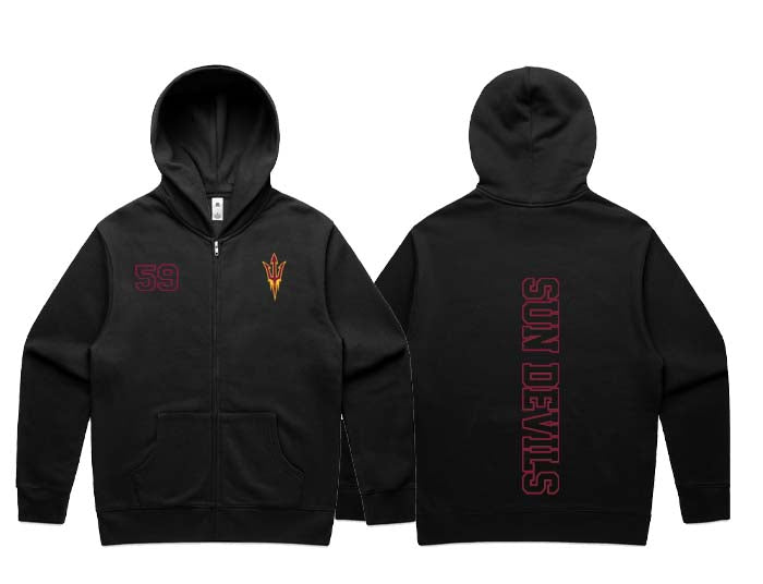 Sun Devils unisex Relax Zipped hoodie