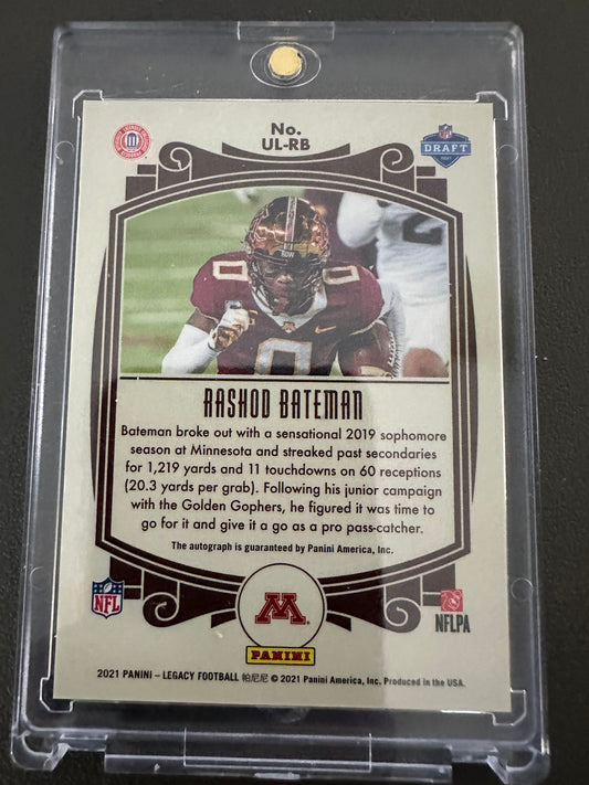 2021 Panini Legacy Rashod Bateman Under The Lights Auto RC Holo Prizm #UL-RB SP