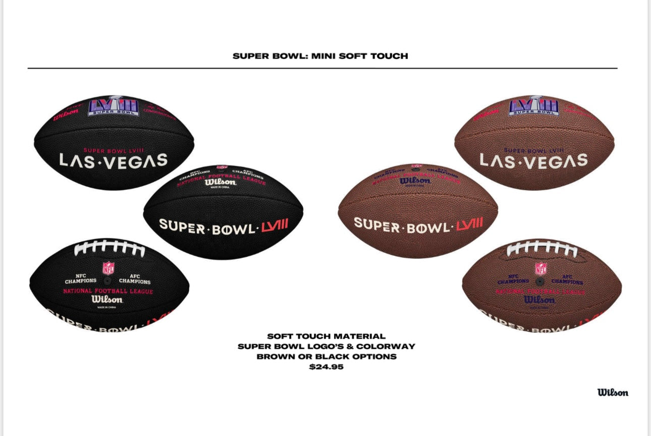 Super Bowl LVIII soft touch mini brown