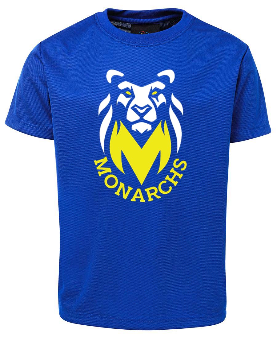 Monarchs Poly T-shirt with name and number