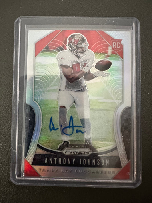 2019 Panini Prizm Anthony Johnson Silver Prizm Rookie Auto RC #370 Buccaneers