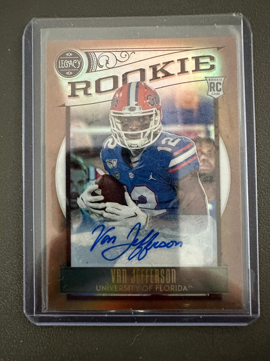 2020 Legacy VAN JEFFERSON AUTO ROOKIE Premium Penmanship Atlanta Falcons Rams RC