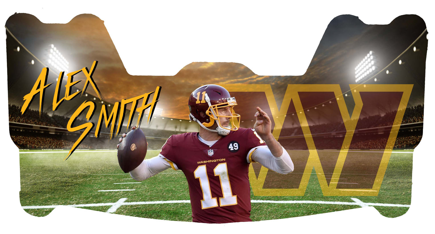 Alex Smith Commanders Themed Custom Visor