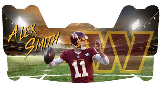Alex Smith Commanders Themed Custom Visor