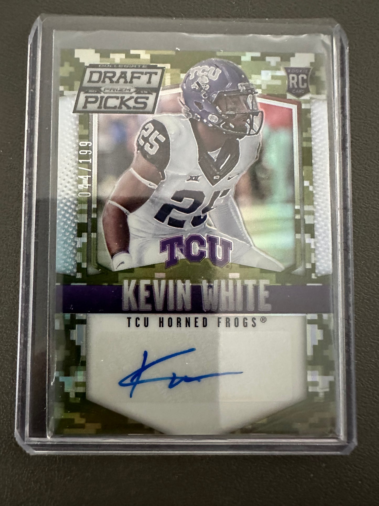 2015 Panini Prizm Collegiate Draft Picks /25 Kevin White #179 Rookie Auto RC