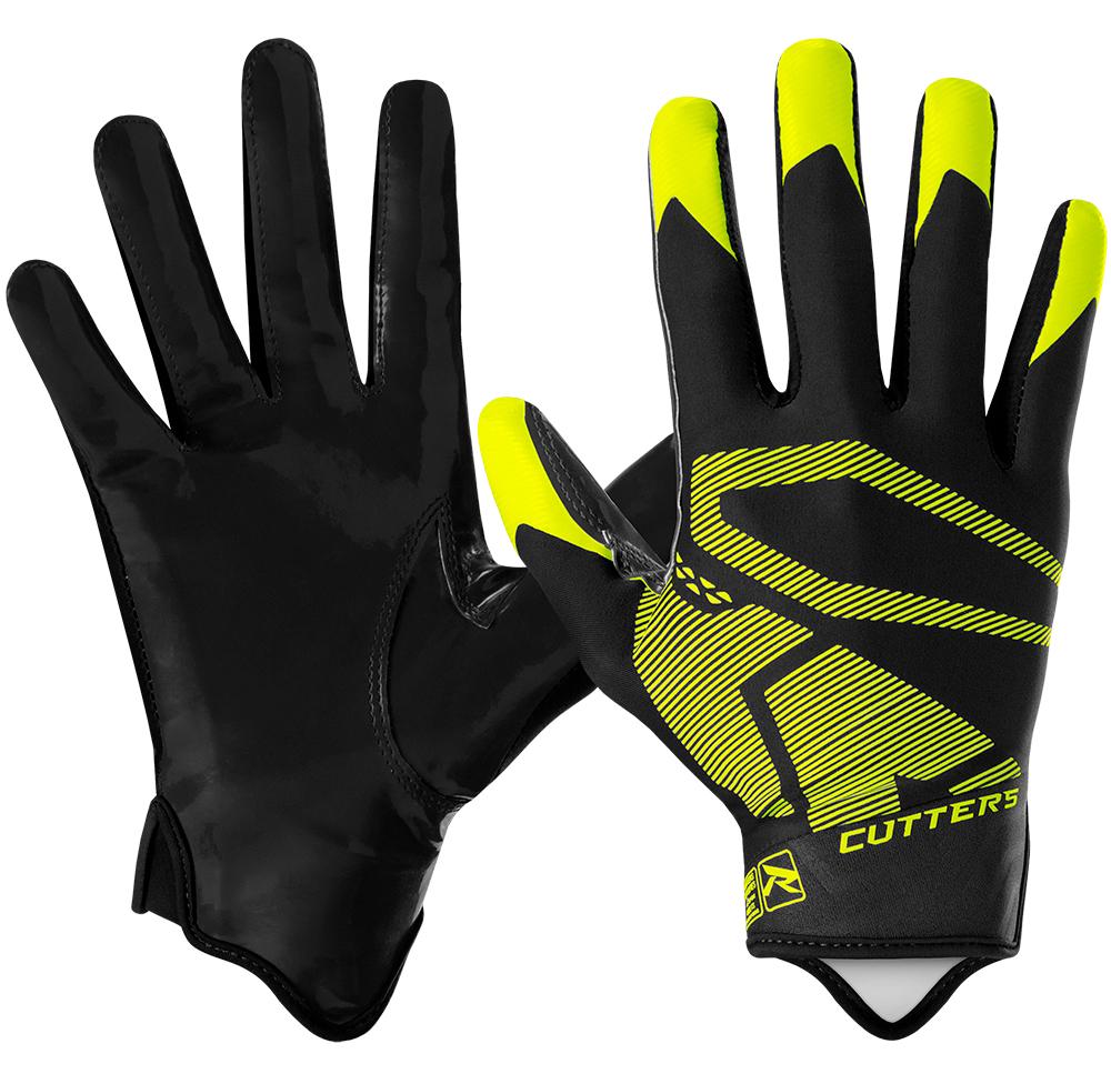 REV 4.0 RECEIVER GLOVES BLACK AND YELLOW