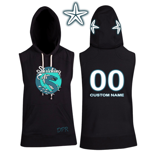 Dread Pirates rollers -Shrieking Double Sided Sleeveless Hoodie - ladies