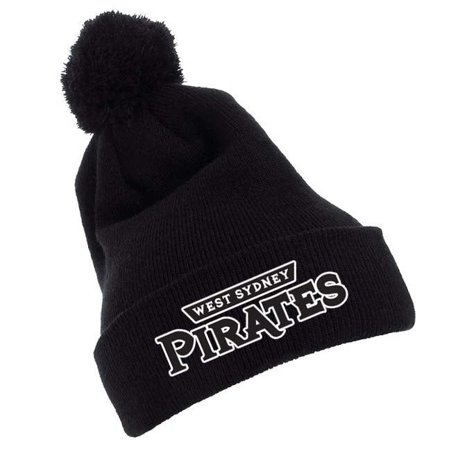 West Sydney Pirates Text Pom Pom beanie