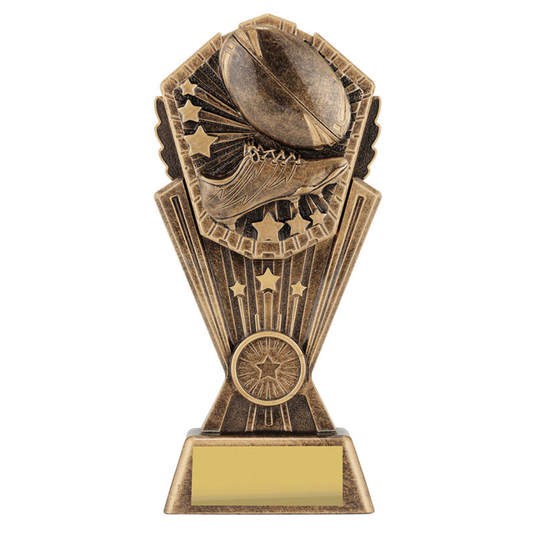 Cosmos Rugby Trophy Antique Gold 3 Sizes