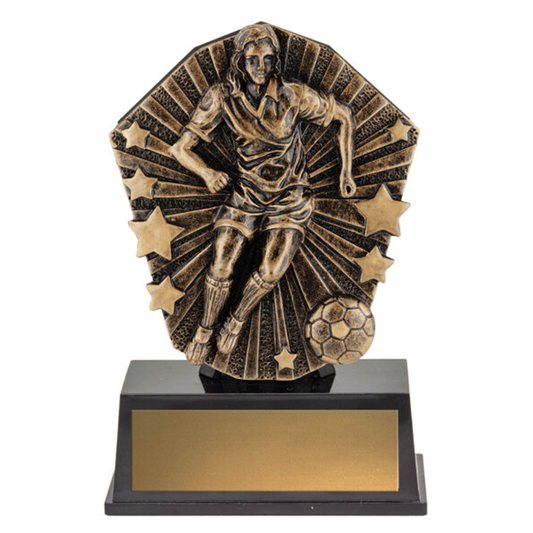 Cosmos Super Mini F/Football Trophy Antique gold 120mm