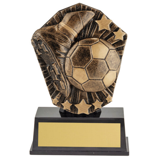 Cosmos Super Mini Football Trophy Antique gold 120mm