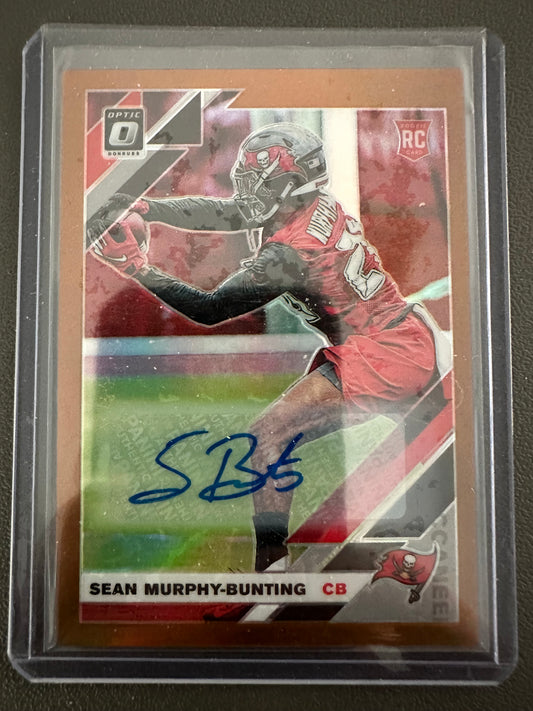 SEAN MURPHY BUNTING 2019 PANINI DONRUSS OPTIC RATED ROOKIE BRONZE PRIZM AUTO SP