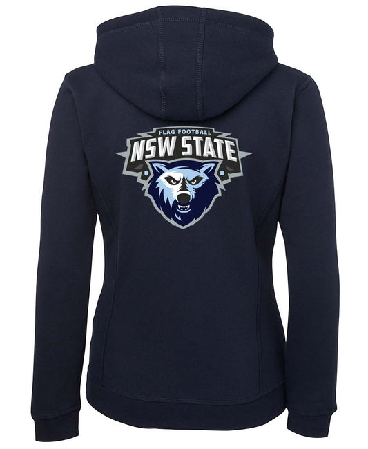 Flag football NSW Ladies Zipped Hoodie