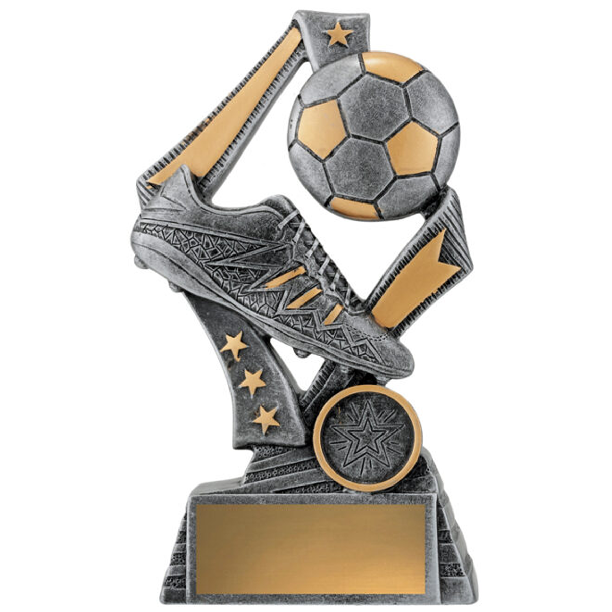 Flag Football Theme Trophy Antique Silver 3 sizes