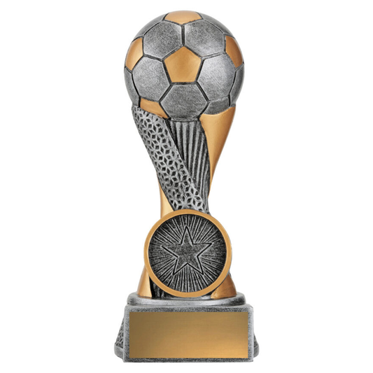 Football Apex Trophy Antique Silver & Gold 7 sizes