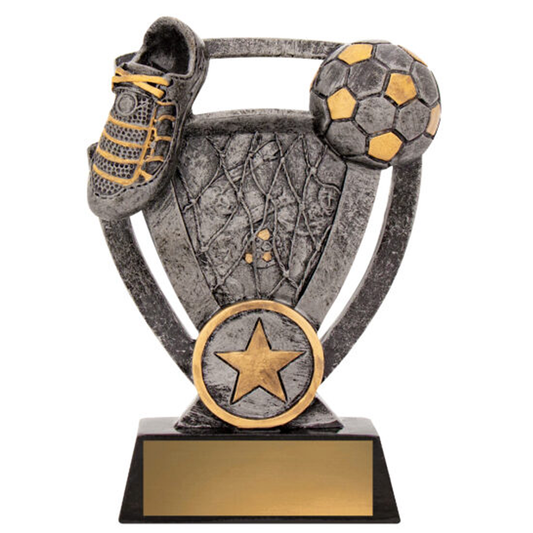 Football Budget Theme Trophy Antique Silver 2 sizes