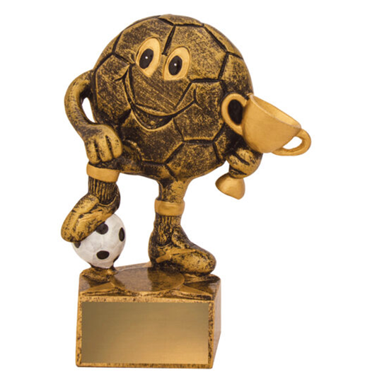 Football Character Trophy Antique Gold