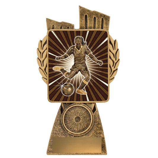 Football Female Lynx Trophy Antique Gold 4 sizes