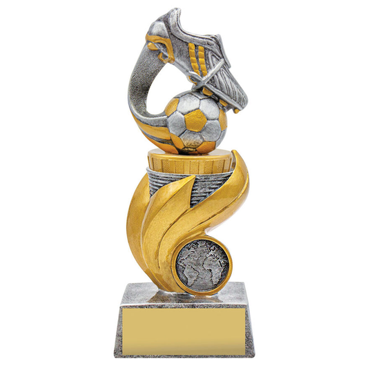 Football Flame Trophy Antique Silver 3 sizes