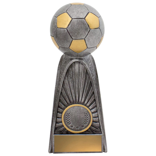 Football Fortress Trophy Antique Silver 3 sizes