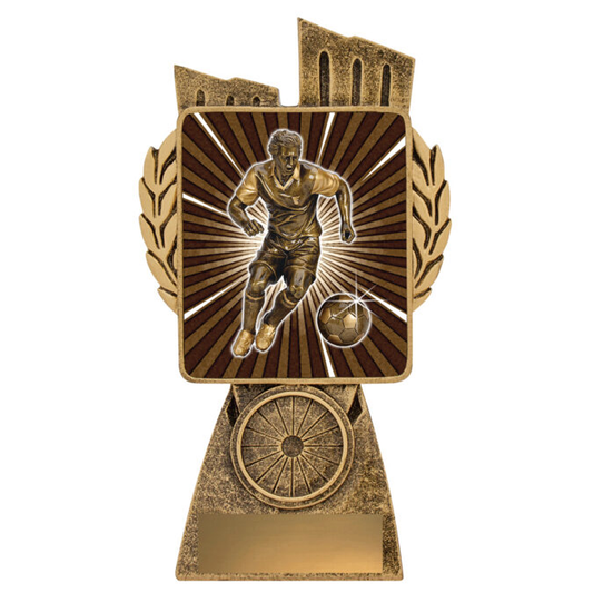 Football Male Lynx Trophy Antique Gold 4 sizes