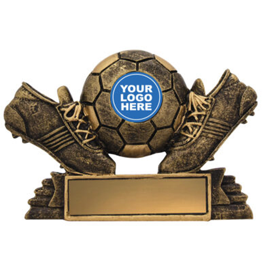 Football Mini Theme 90mm Trophy Antique Gold