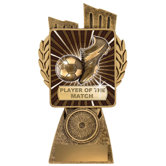 Football PoM Lynx 150mm Trophy Antique Gold