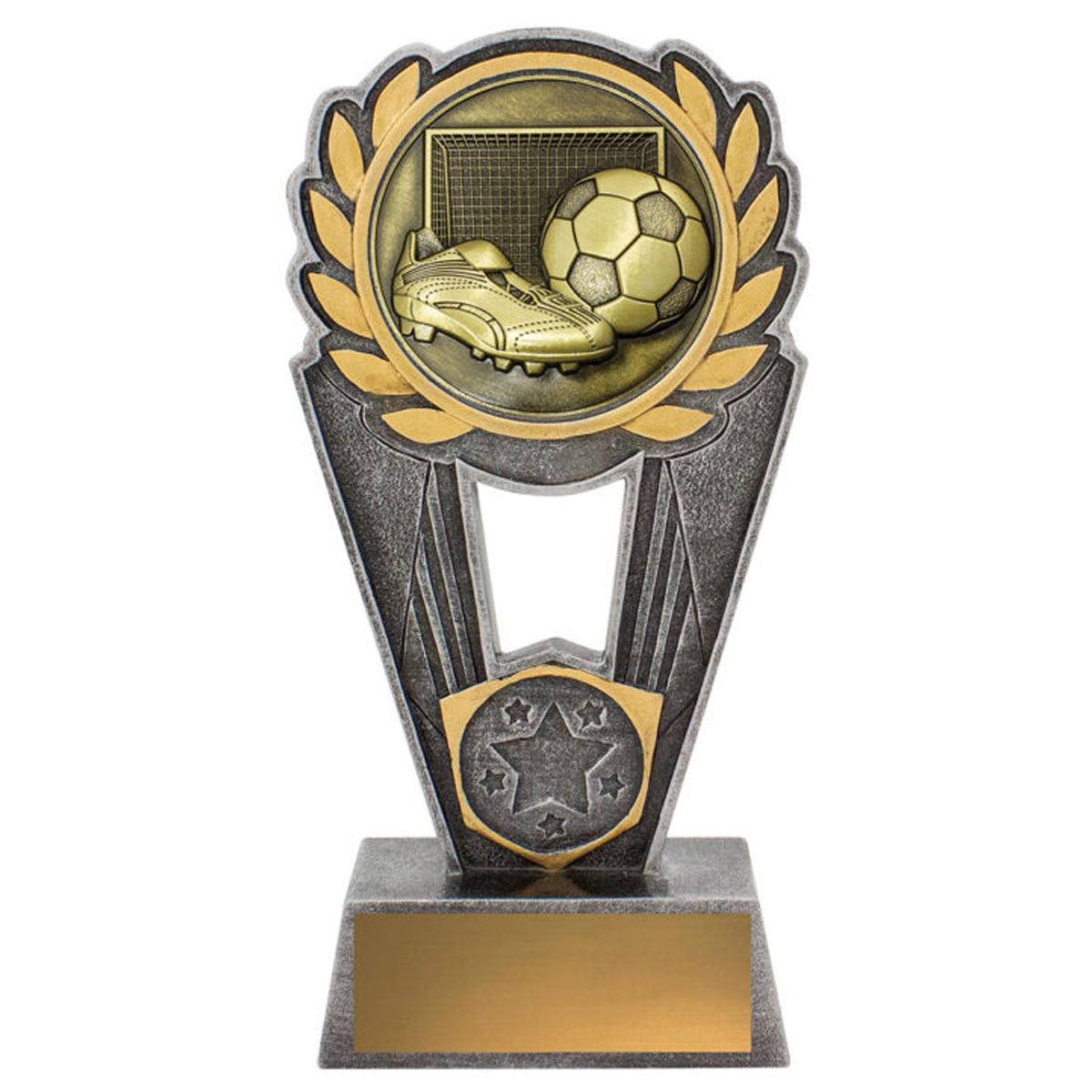 Football Polaris Trophy Antique Silver & Gold 3 Sizes