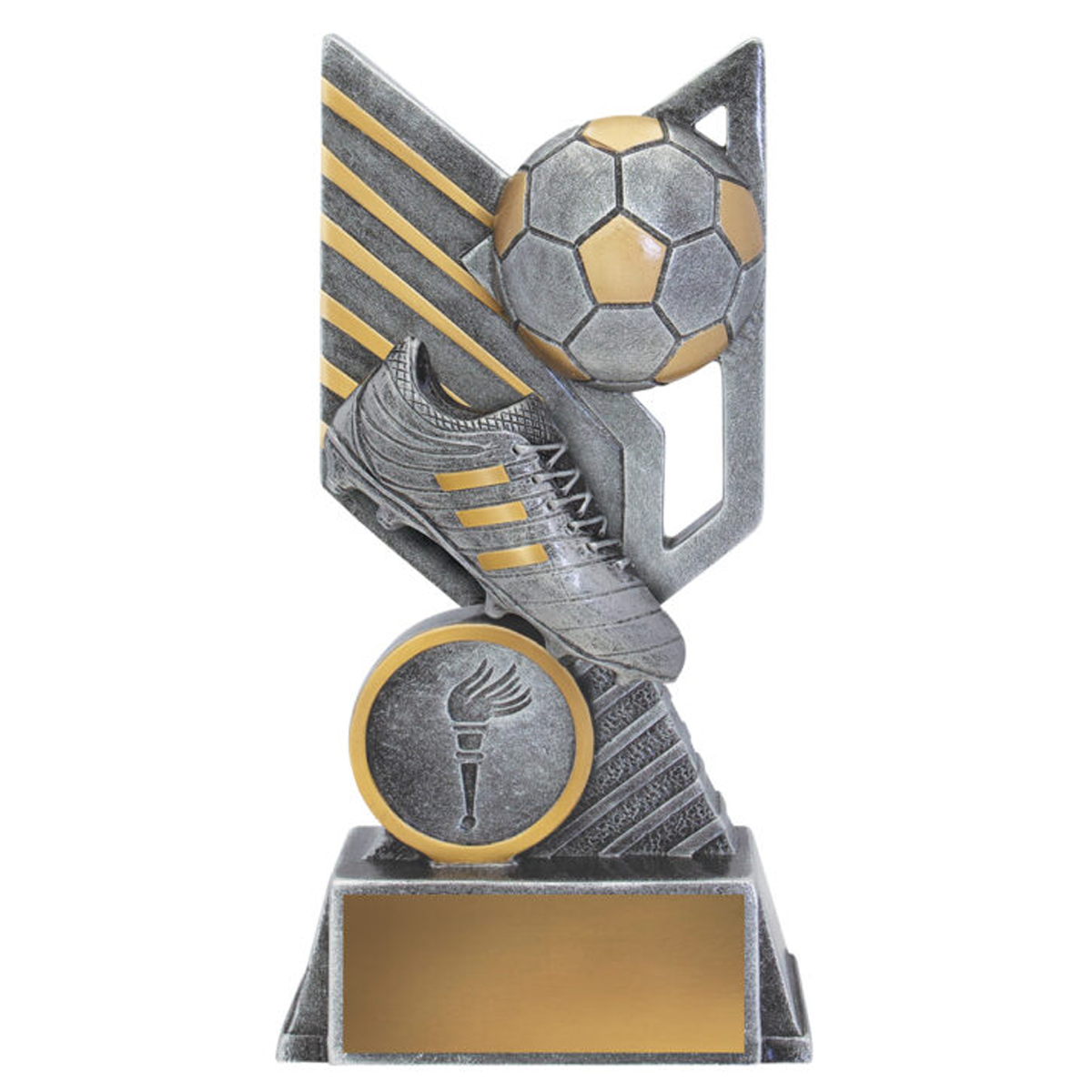 Football Rogue Trophy Antique Silver 3 Sizes