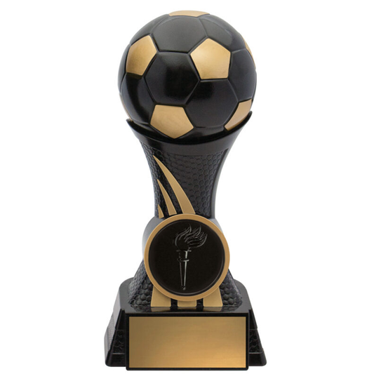 Football Ultra Tower Black & Gold Trophy 2 Sizes