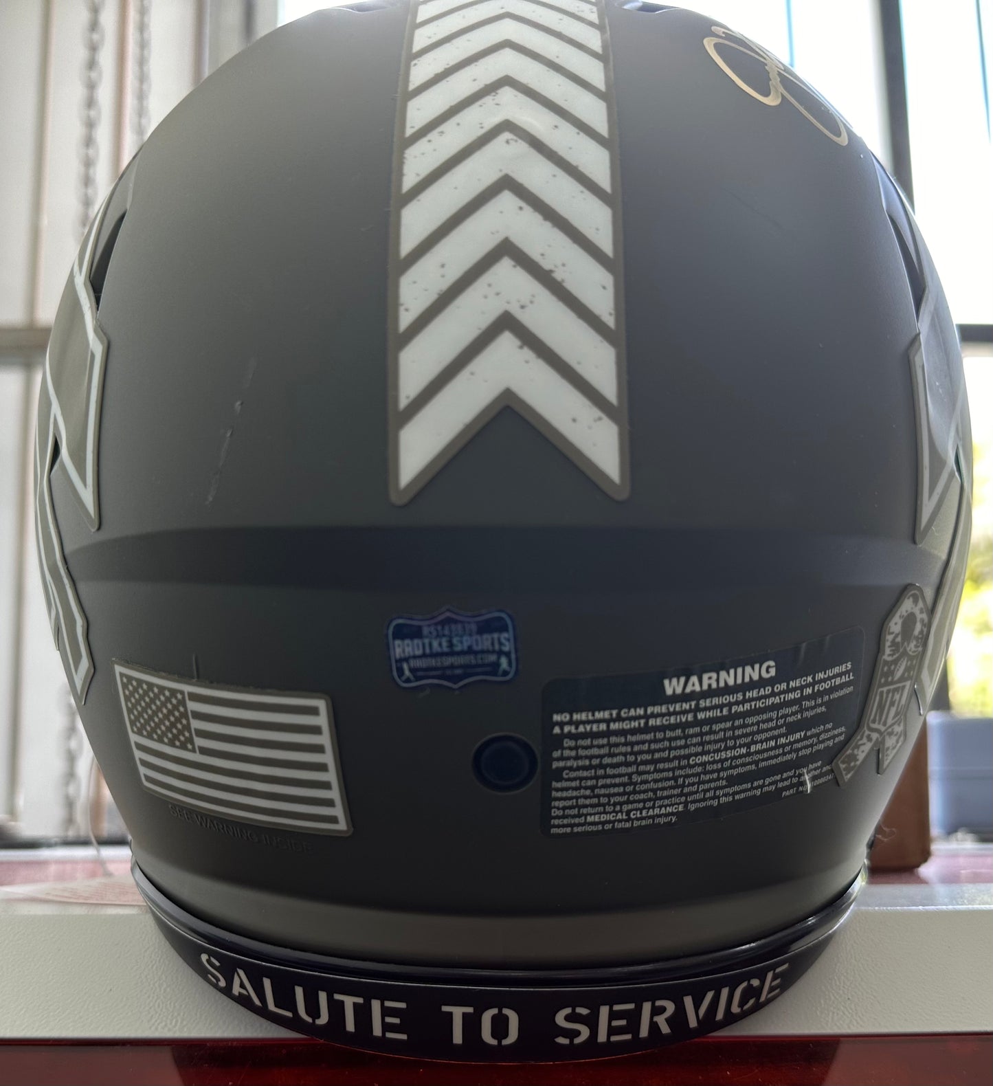 Jim Kelly Signed Salute To Service Full Size Helmet