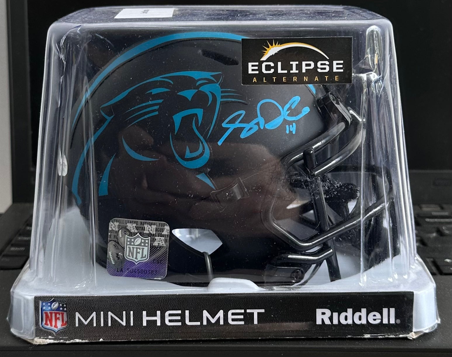 Sam Darnold Carolina Panthers Eclipse Mini Helmet