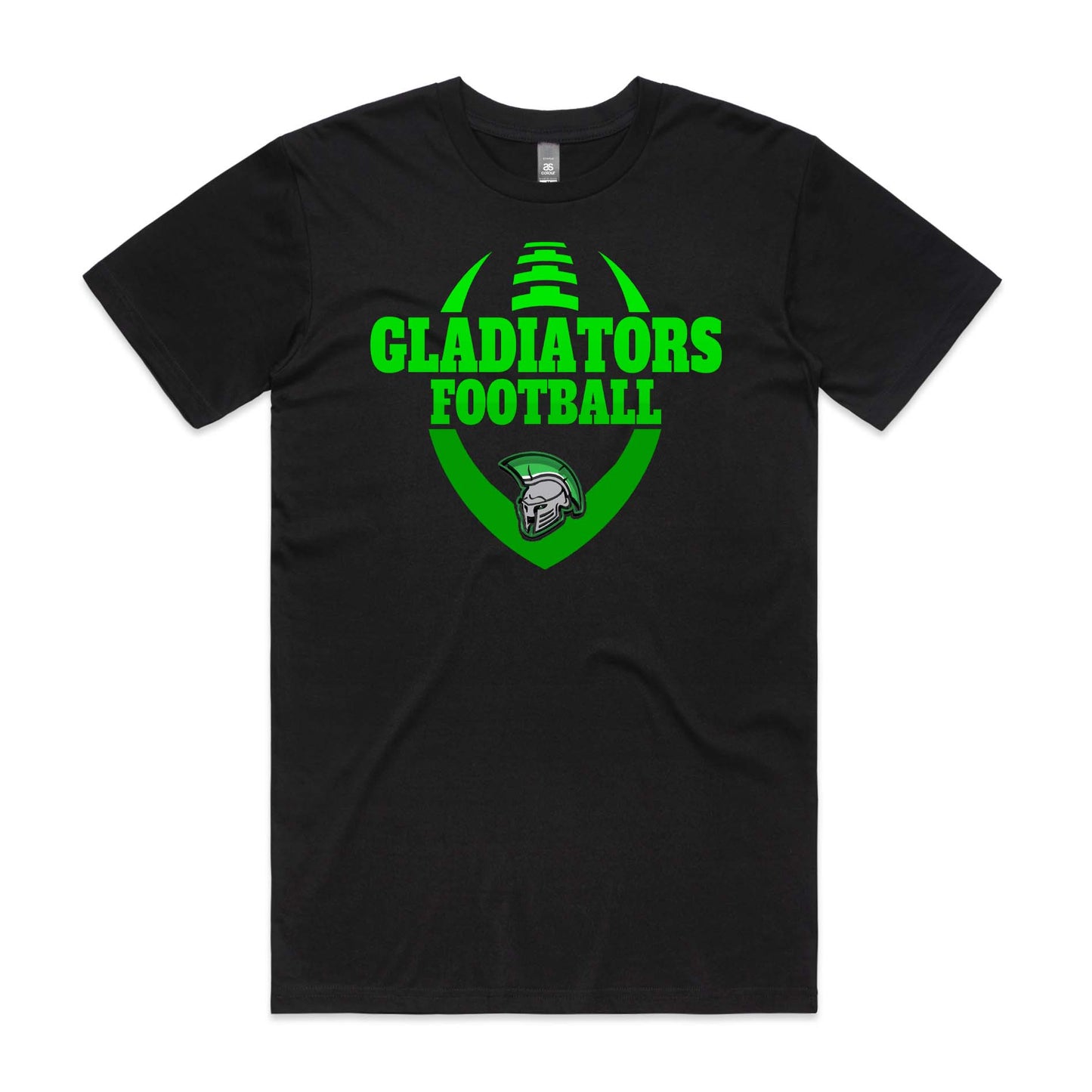 Gladiator colour fade Double Sided Logo / Name T Shirt