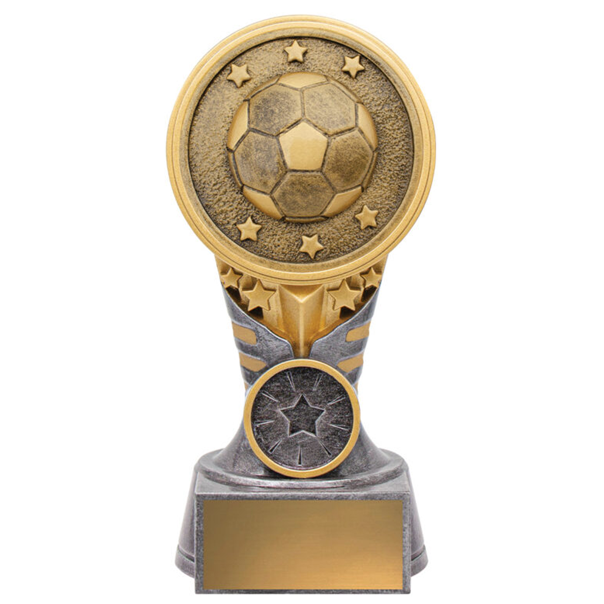 IKON Trophy Football Trophy Antique Silver & Gold 4 Sizes