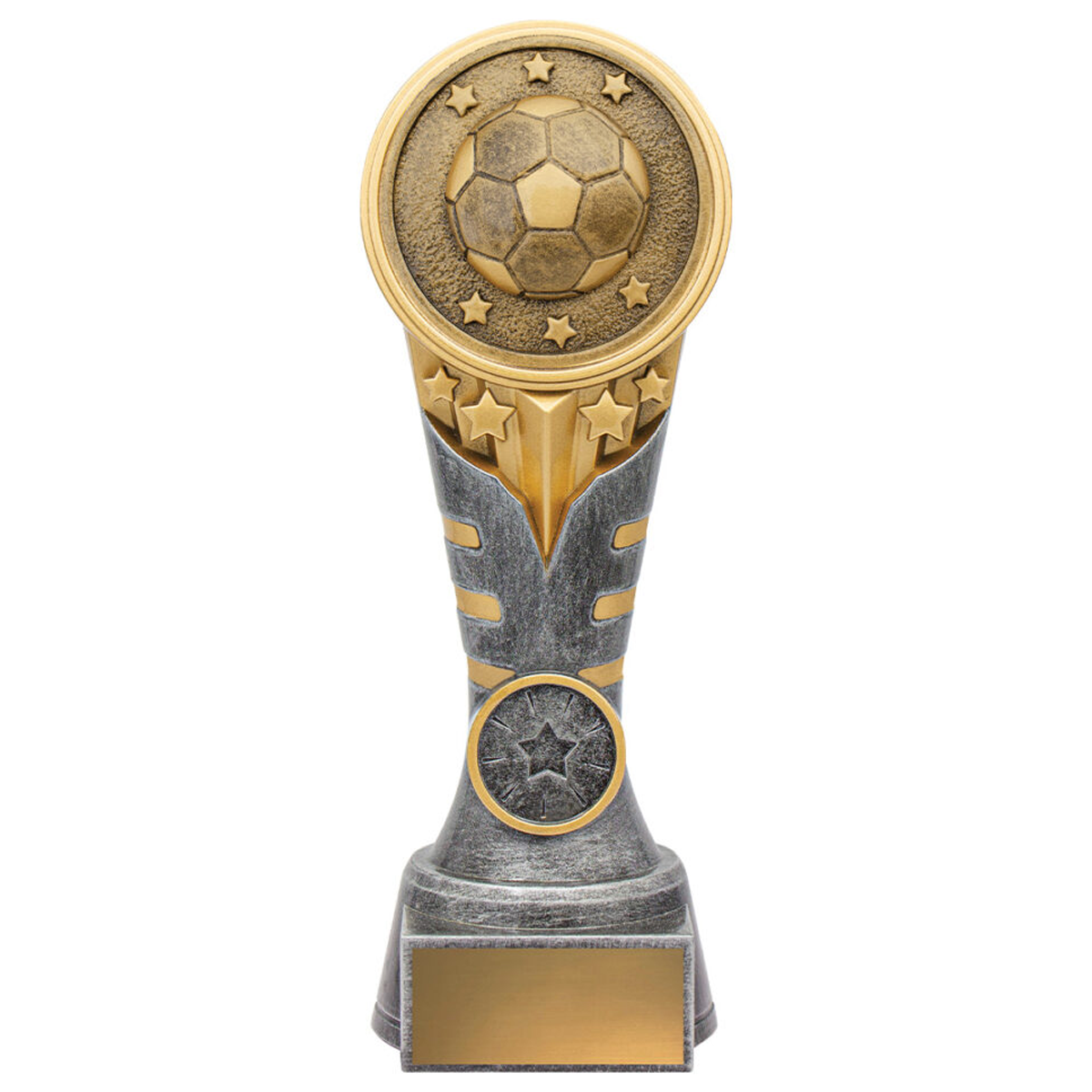 IKON Trophy Football Trophy Antique Silver & Gold 4 Sizes