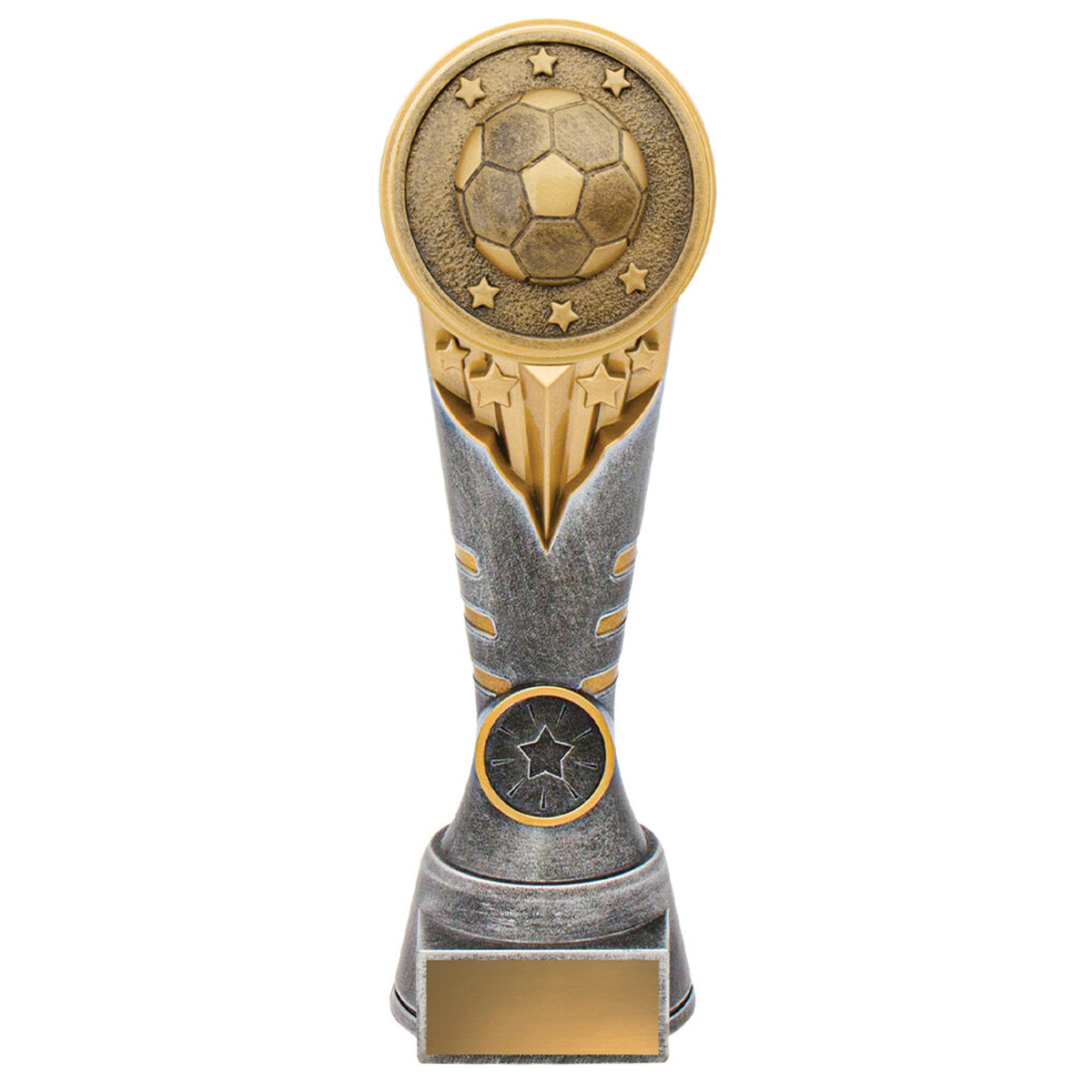 IKON Trophy Football Trophy Antique Silver & Gold 4 Sizes