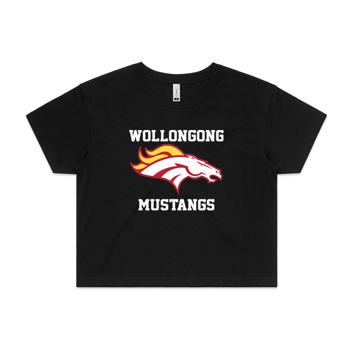 Wollongong Mustang Classic Cropped Tshirt American Sport Com Au