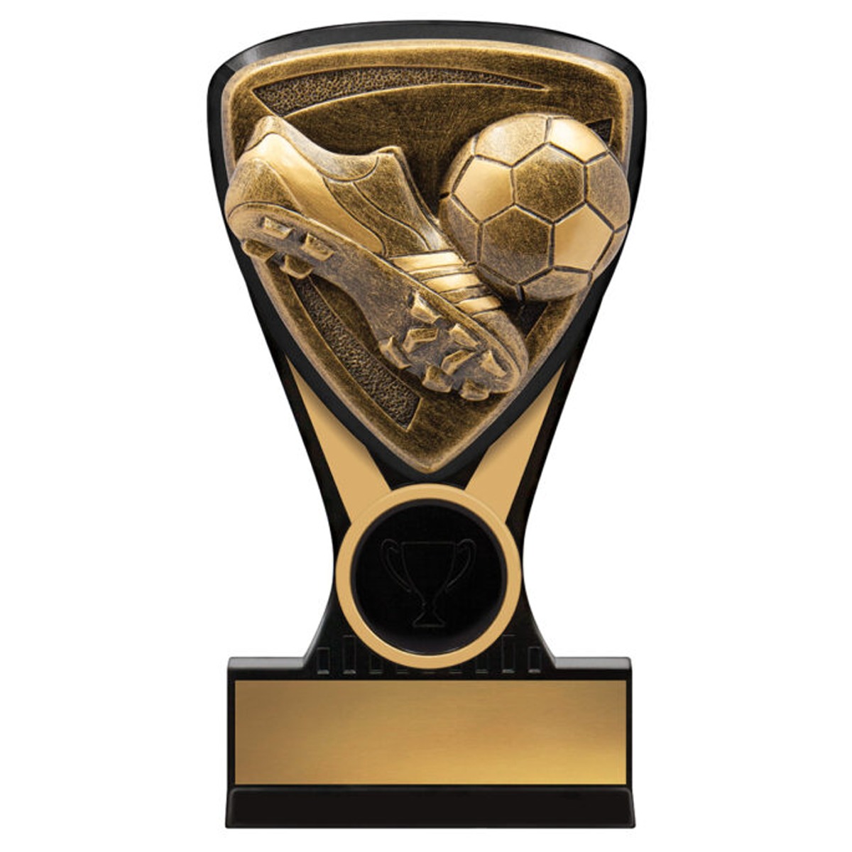 Nova Mini Football 125mm Trophy Antique Black & Gold