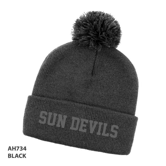 Sun devils Pom pom Beanie black