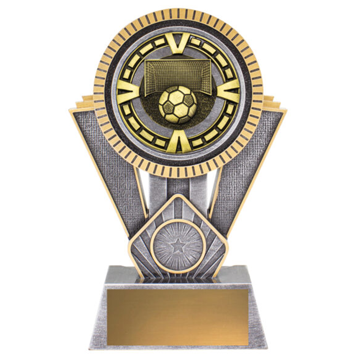 Spartan Varsity Football Trophy Antique Silver & Gold 3 Sizes