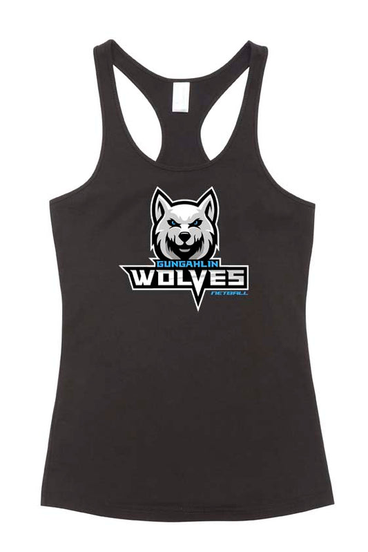 GUNGAHLIN WOLVES Ladies T-Back Top Netball