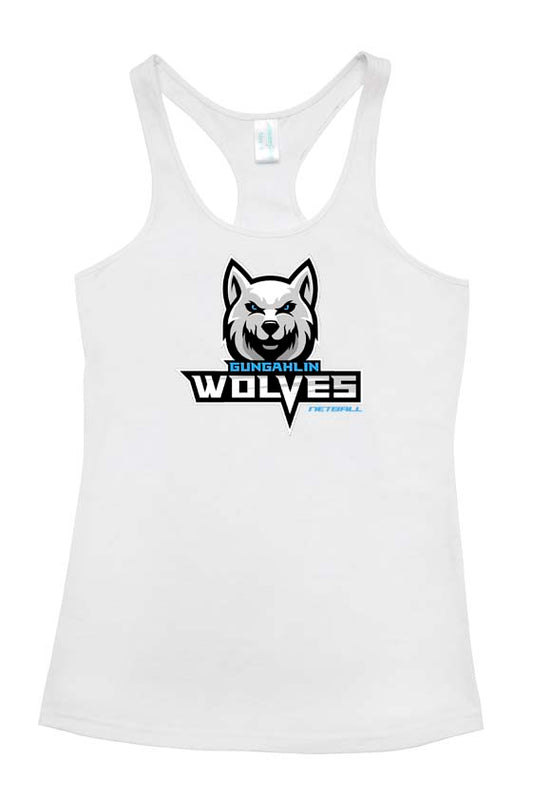 GUNGAHLIN WOLVES Ladies T-Back Top Netball