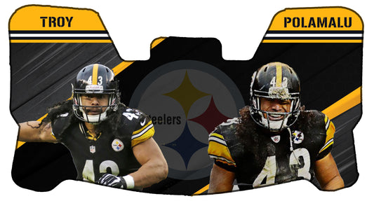 Troy Polamalu Themed Custom Visor