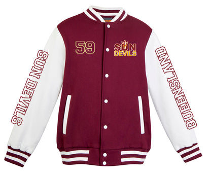 SUN DEVILS VARISTY JACKET DOUBLE SIDED HELMET DESIGN