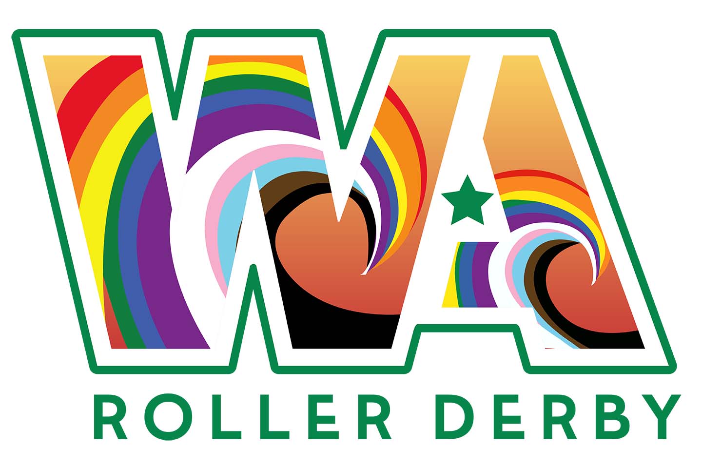 WA Roller Derby Pride Bumper stickers
