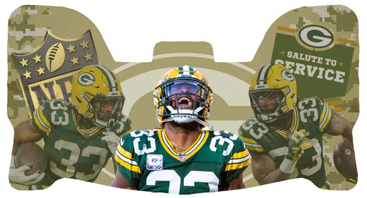 Aaron Jones Salute to Service Themed Custom Visor