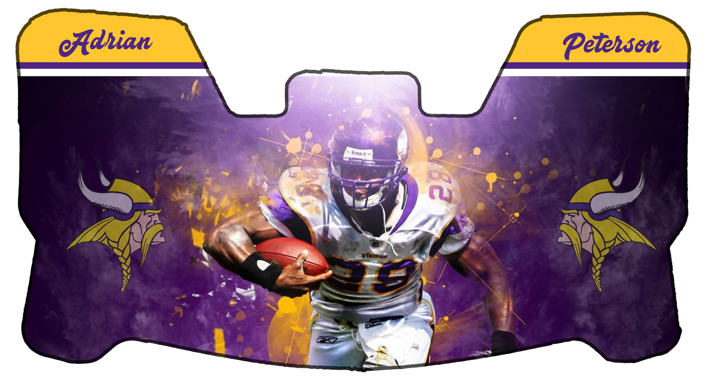 Adrian Peterson Vikings Themed Custom Visor