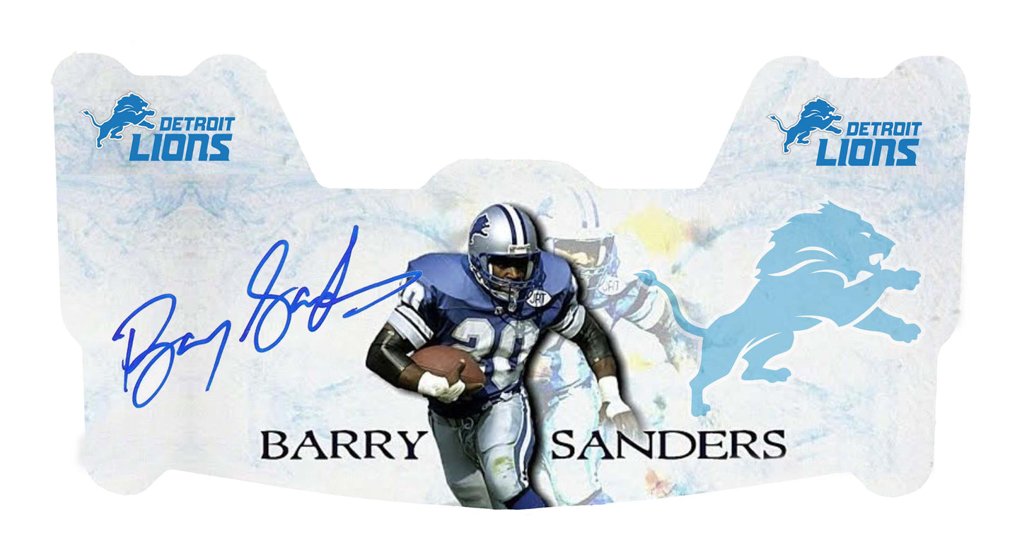 Barry Sanders Themed Custom Visor