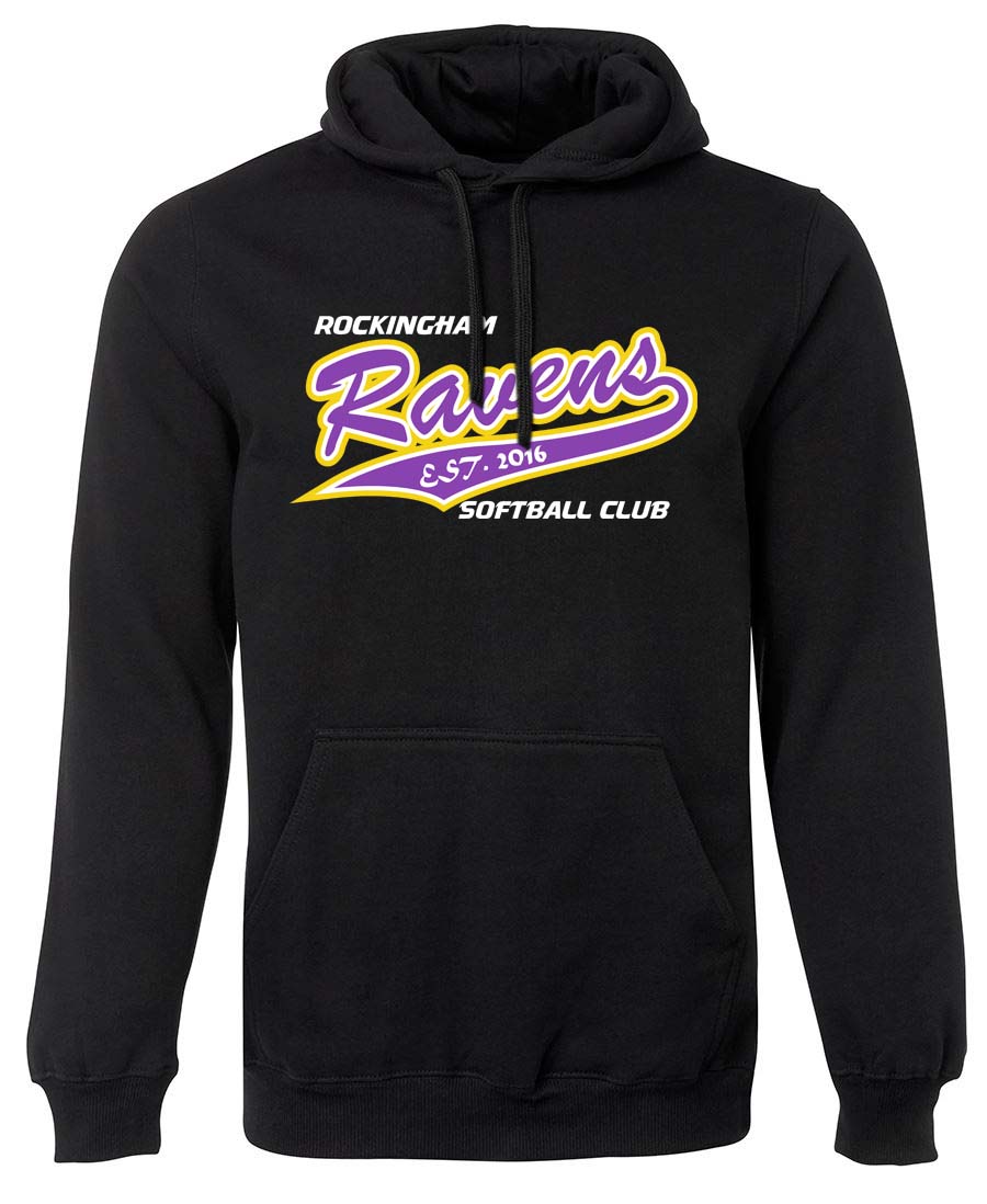 Rockingham Ravens Softball text Logo Hoodie