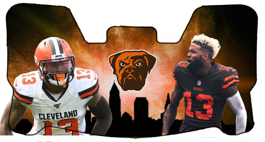 OBJ Beckham Browns Themed Custom Visor